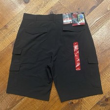 Iron Co Men's Stretch Performance Hybrid Cargo Shorts Size 34 Black soot NWT