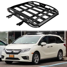 50 " Aluminum Car Roof Rack Cross Bar Cargo  LED Light Basket For Honda Odyssey