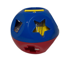 Tupperware Classic Shape O Ball Toy w/ Shapes -Blue  Red -NEW