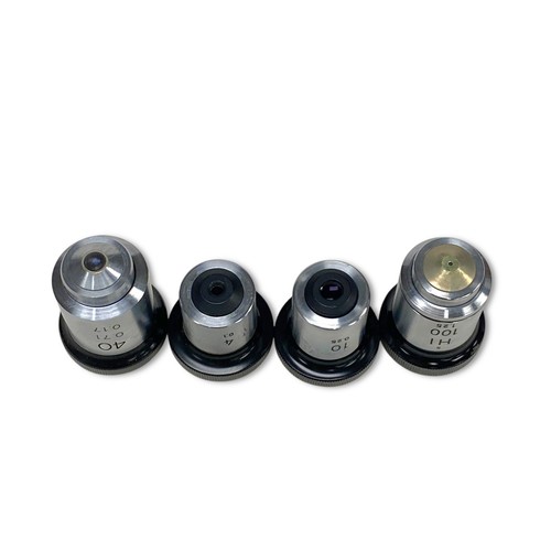 Nikon Tiyoda Microscope Objectives 4x 10x 40x 100x Lens Set - 4 Pcs - Picture 5 of 6