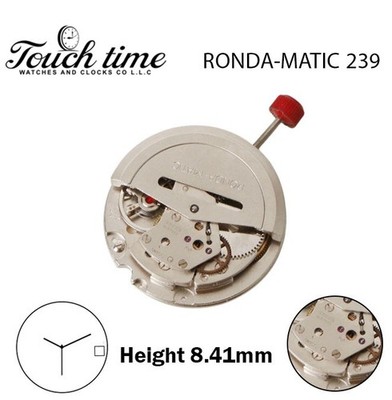 Ronda MATIC 239 Swiss Automatic Movement White Date Disk at 3,17 Jewels,H:8.41mm