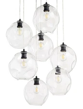 Quorum International 67 Numen 7 Light 26"W Multi Light Pendant - Noir