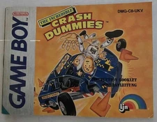 The Incredible Crash Dummies Nintendo Game Boy Instruction Booklet Only Original