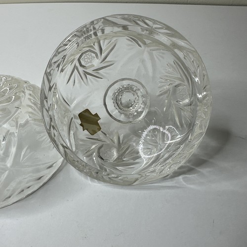 Plato de Caramelo de Cristal Zajecar con Tapa y Etiqueta Original Hecho en Yugoslavia - Imagen 6 de 7