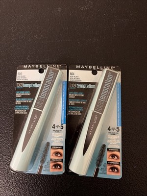 (2) Maybelline Total Temptation Waterproof Mascara, # 604 Very Black