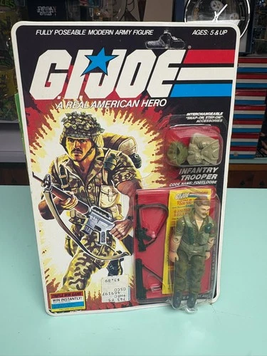 1985 G.I. Joe Footloose Marine Infantry Instant Win Game MOC Original Sealed