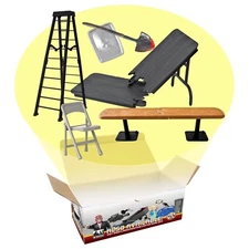 ULTIMATE 6 Piece Accessory Pack for WWE & AEW Wrestling Action Figures