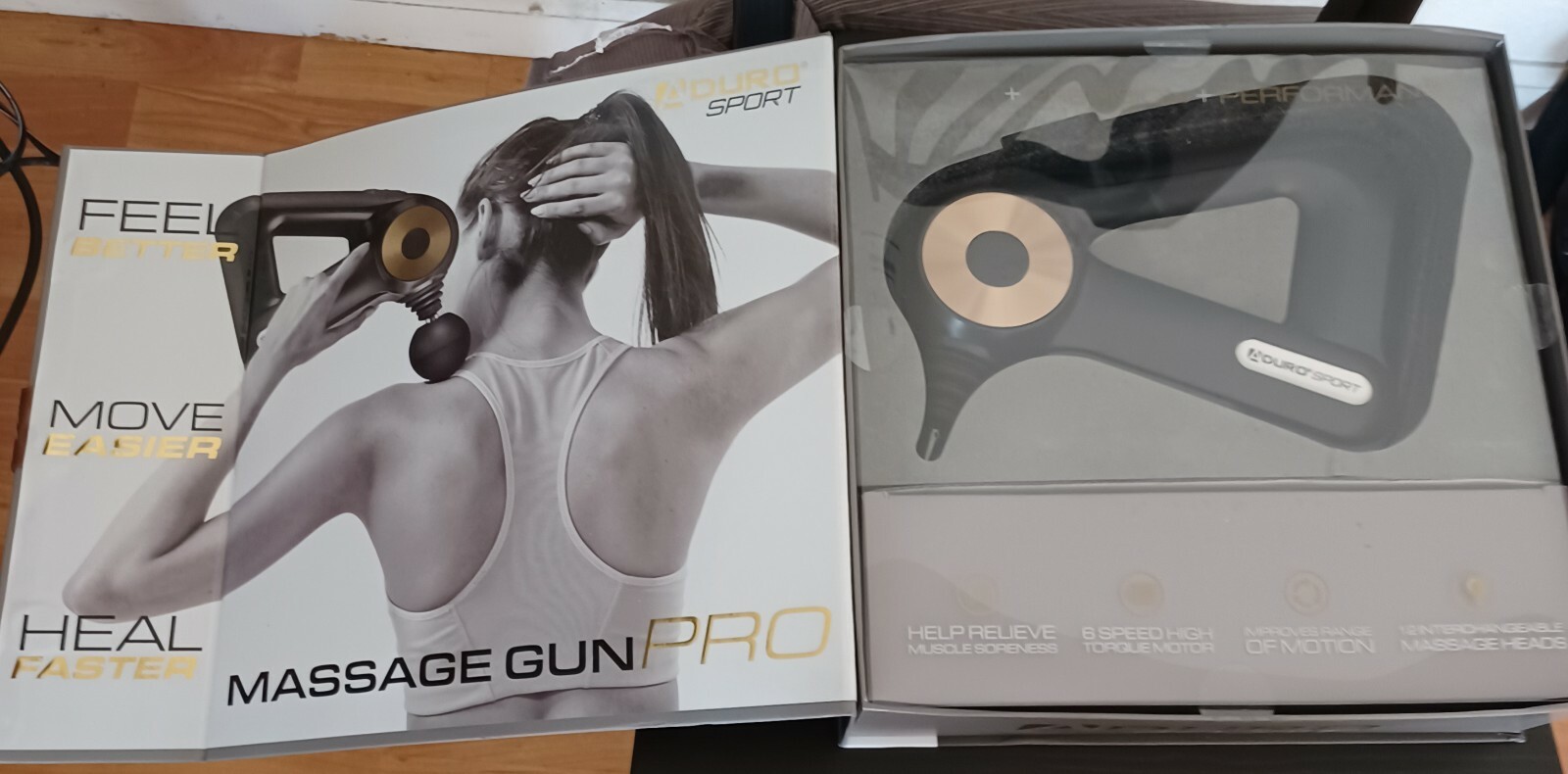 Aduro Sport Massage Gun Pro w/ 12 Interchangeable Heads VHTF eBay