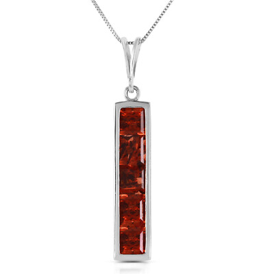 2.25 CTW 14K Solid White gold fine Next Thing Garnet Necklace 16-24''