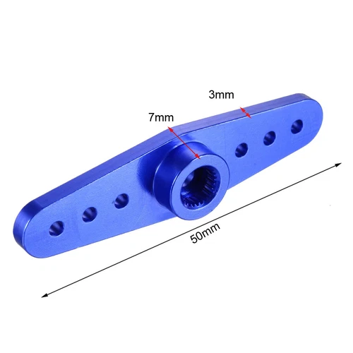 Aluminum Servo Horn 25T 22A Blue, 3mm Hole Dual Arm for Futaba- - Picture 4 of 4