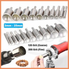 Diamond Burr Grinding Bit Burr Polishing Concave Bead Shaping Rotary Tool 3-25mm