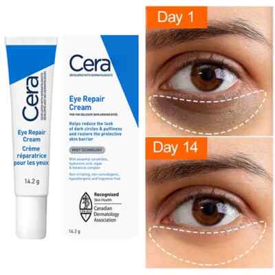 1-2 Stück CeraVe Augenreparaturcreme für Augenringe & Schwellungen mit Hyaluronsäure