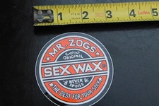 Mr. Zog's SEX WAX Surfboard Wax Surf Grip Traction Logo Vintage Surfing STICKER