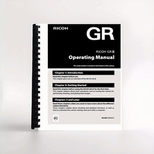 Ricoh GRIII Operating Manual GR III