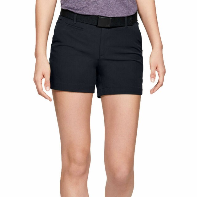 Under Armour HeatGear UA Links 4 Inch Shorty Ladies Black Woven Golf Shorts | eBay