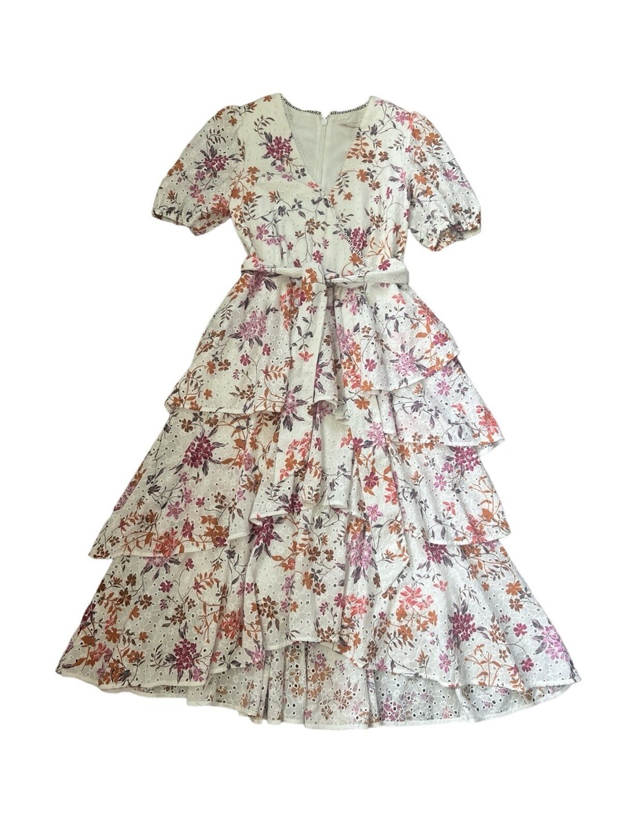 knee length dresses for ladies Jardin Midi Dress Calla Vermillion