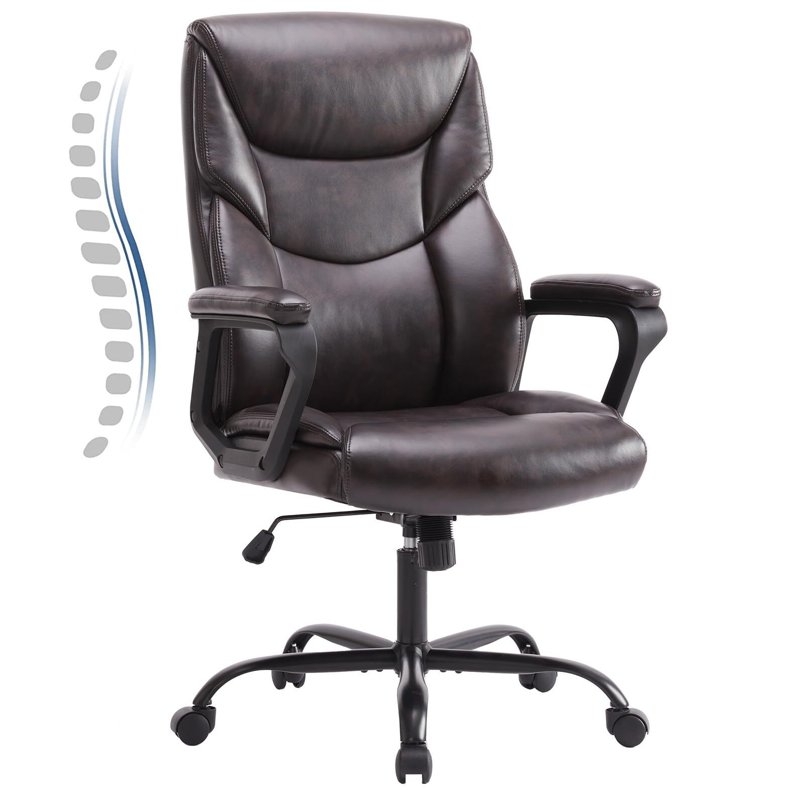 Office Chair - Ergonomic Executive Computer Desk Chairs with Padded Armrest, ...