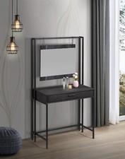 Industrial style Black Dressing Table with Mirror & 1 Drawer Makeup Table