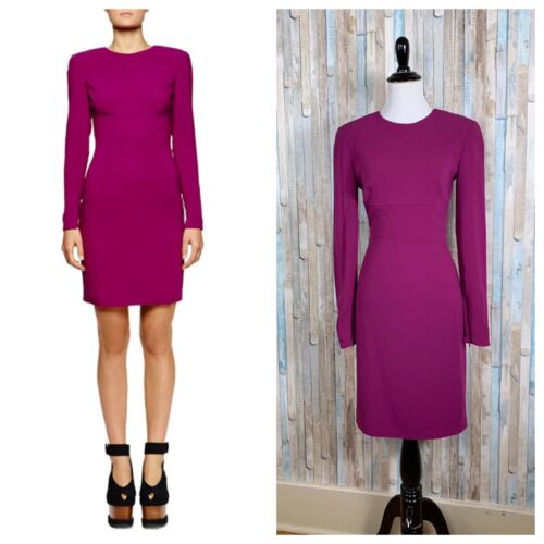 New Stella McCartney 38 2 4 Magenta Crepe Fitted Open Back Sheath Dress $3030 - Picture 1 of 12