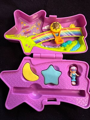 SELTEN NUR FEHLENDER BLEISTIFT Polly Pocket 1995 Sternschnuppe Radiergummi Etui kompakt sehr guter Zustand