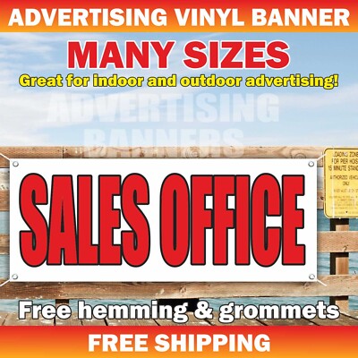 SALES OFFICE Advertising Banner Vinyl Sign space home realtor estate rent lease