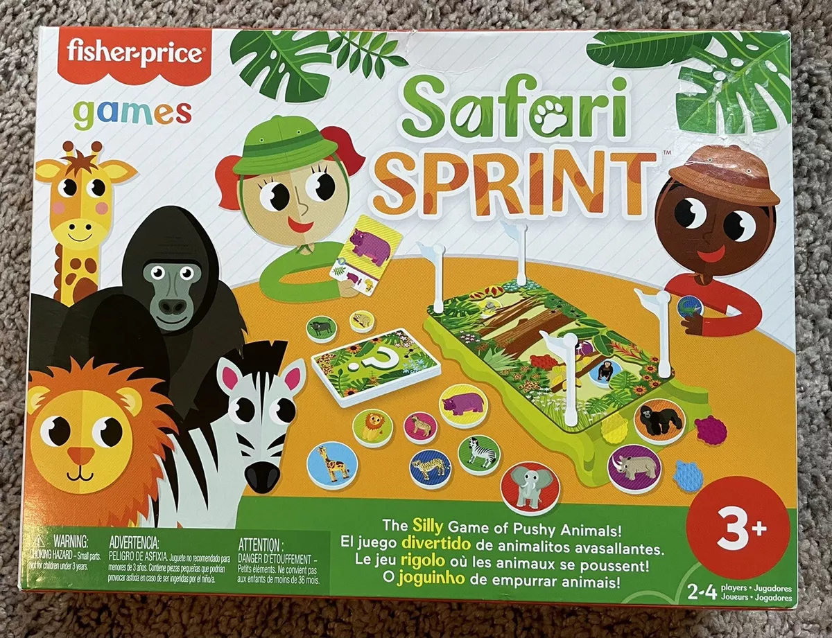 NEW (Mattel) Fisher Price Safari Sprint - Silly Game of Pushy Animals -  unopened