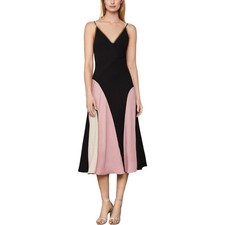 bcbg asymmetrical satin wrap dress