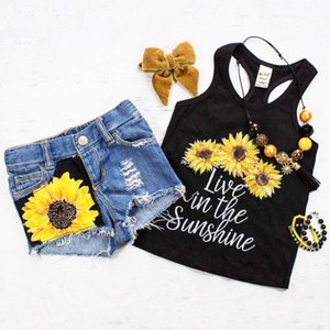US-Kids-Toddler-Baby-Girl-Clothes-Romper-Bodysuit-Short-Pants-Sunsuit-Outfit-Set
