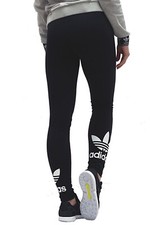 ORIGINAL ADIDAS WOMENS TREFOIL LEGGINGS BOTTOMS BLACK 8,10,12,14,16