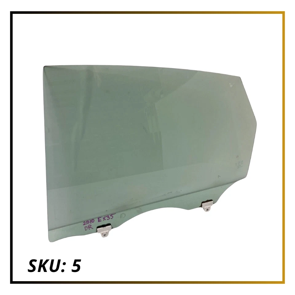 08-12 Infiniti EX35 Conductor Lado Izquierdo Puerta Trasera Ventana Vidrio Conjunto OEM Foto 2 de 4