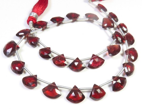 African Mozambique Garnet Faceted Fancy Gems Beads 9-11mm 10.5"Strand LC-1315 - Picture 8 of 12