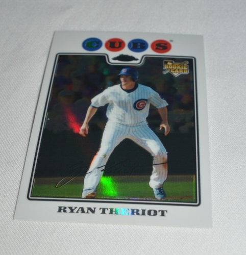 Tarjeta de novato 2008 Topps cromada Ryan Theriot SS CHICAGO CUBS #172 refractor - Imagen 2 de 4