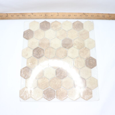 Crema Marfil Marble Hexagon Mosaic Tile Polished 12.76'' x 12.76 0.98 sq ft