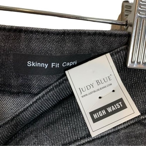Judy Blue Womens High Waist Skinny Fit Capri Jeans Size 18 Stretch Black - Picture 8 of 9