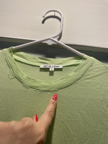 Cotton Citizen Womens Tee Shirt Top Green Small Read Description - Picture 7 of 12