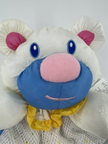 Mega Blocks Cuddly Activity Bear Netted Nylon Holder Plush 12 Inch Plush ONLY - Picture 2 of 7
