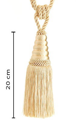 Quastenborte Gold & Weinrot - 8cm Breite Meterware