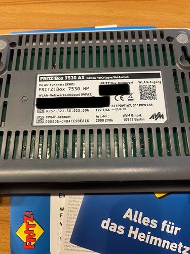 Fritzbox 7530 AX - Wlan Router - Wifi 6 - Neu - Bild 2 von 2