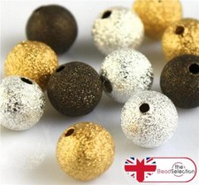 TOP QUALITY METAL STARDUST SPACER BEADS COLOUR CHOICE 4mm 6mm 8mm 10mm