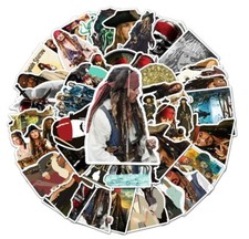 Pirates of the Caribbean Themed Set of 50 Assorted Stickers