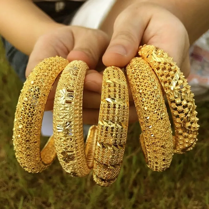 Dubai luxury gold plated Women's bracelets bangles wholesale