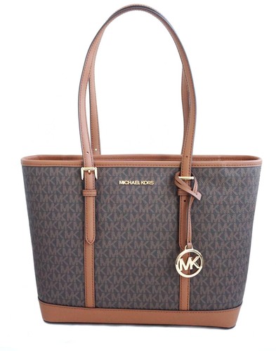 Sac pour femmes Michael Kors sac à main shopper jet set voyage SM Shldr marron neuf - Photo 5 sur 13