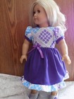 Handmade Dress  fits  18" doll like American girl/ purple. — photo 1