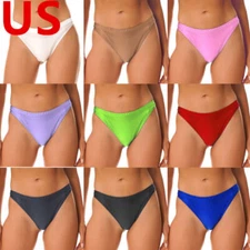 Women Bikini Bottoms Low Rise High Cut Swim Briefs Tanga Knicker Beach Shorts