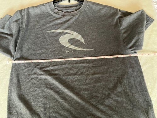 Rip Curl Medium Mens T Shirt Gray Graphic Short Sleeve Surf Crew Neck Logo - Picture 6 of 6