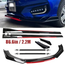 Front Bumper Lip Spoiler Splitter Body Side Skirt Gloss For Honda Fit 2006-2020