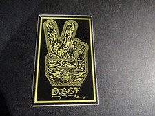 SHEPARD FAIREY Obey Giant PEACE FINGERS Sticker 2.5X3.75