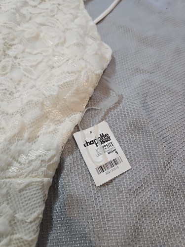 Y2k Charlotte Russe Slip Dress Womens Small Cream Lace Spaghetti Strap Fairy - Picture 5 of 13