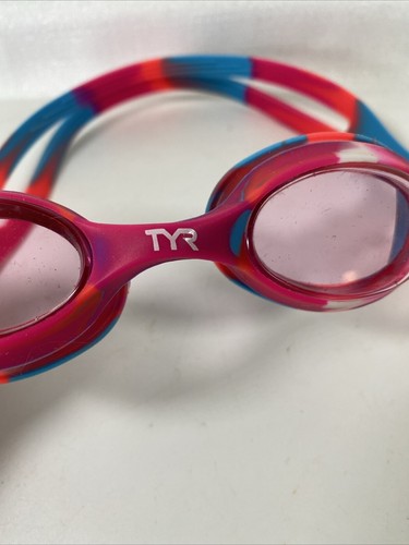 TYR Tie Dye Kids Youth Goggles Green/Blue Swim Swimming EUC - Picture 4 of 13