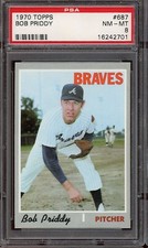 1970 Topps Baseball #687 Bob Priddy PSA 8